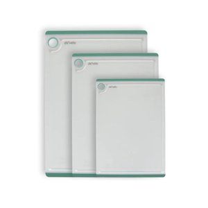 3 Piece Plastic Utility Non-Slip Cutting Board Set